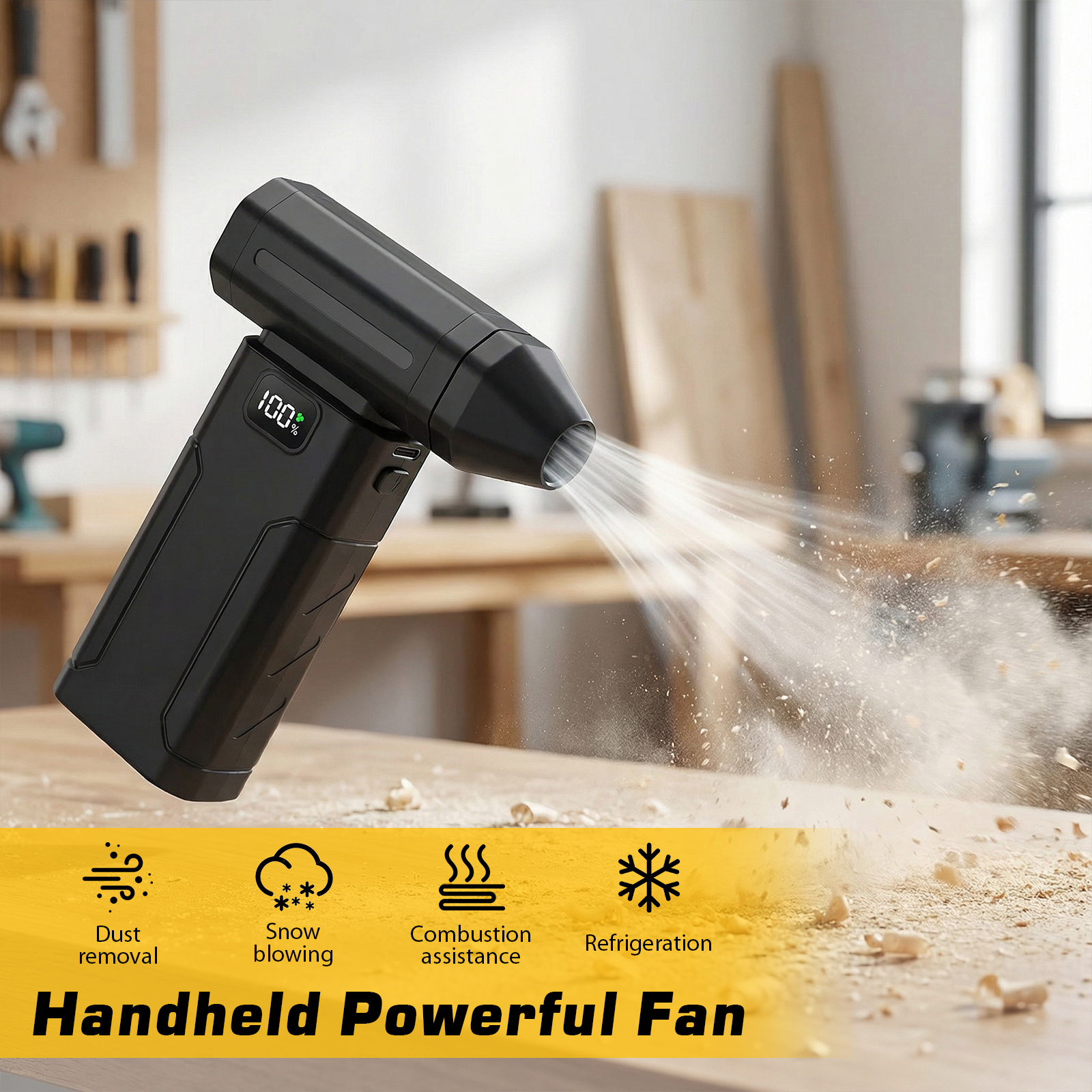 Air Compressor Mini - Powerful Air Blower 5-Speed Handheld Portable
