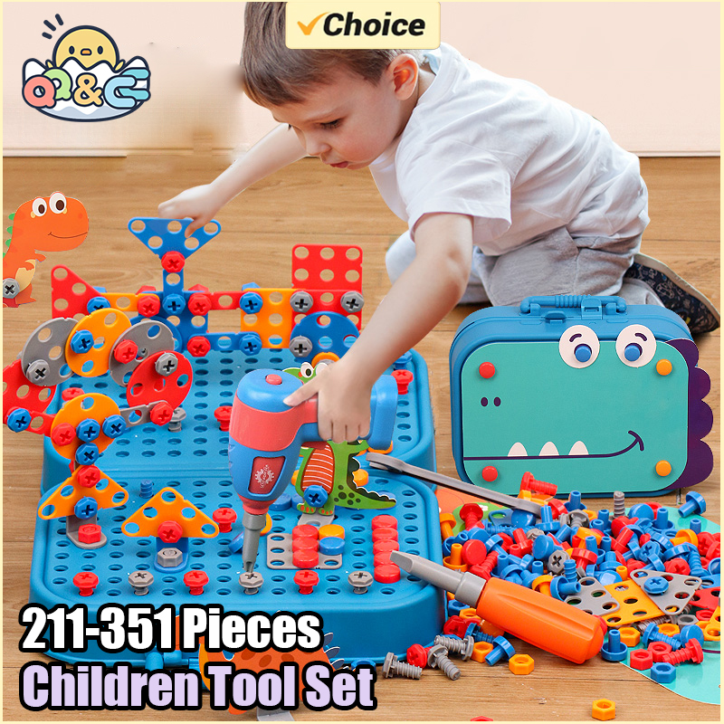 211-351Pieces Children Tool Se - مراجعة Power Tools Kids وسعره