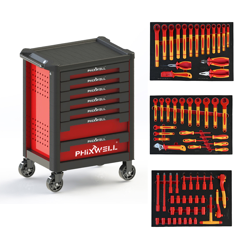 XT-016 7 Drawer Tool Cart Stai - مراجعة Power Xt Tools وسعره