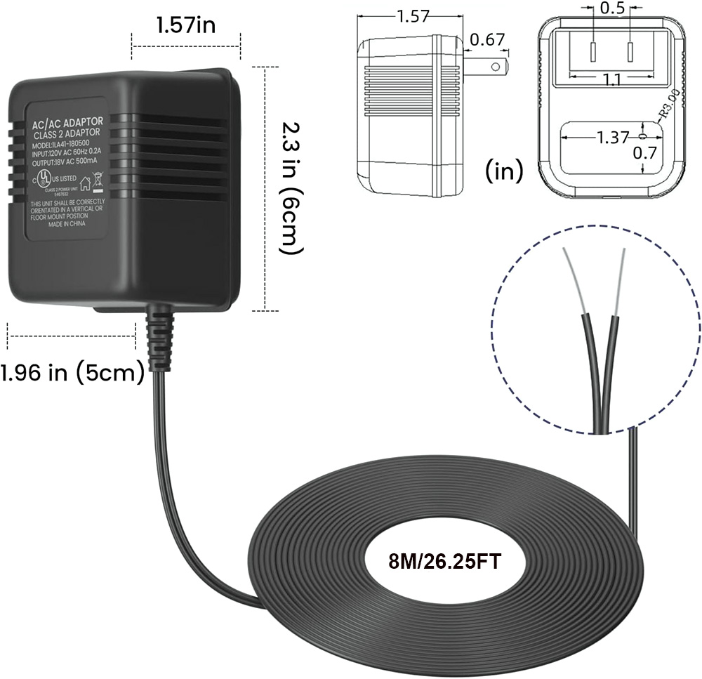 18V 500mA Doorbell Adapter, Vi - مراجعة Power Tools List وسعره
